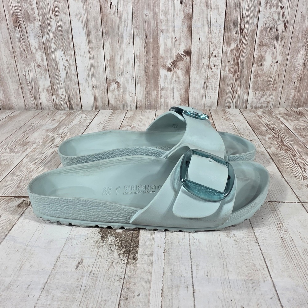Birkenstock Madrid Big Buckle EVA Sandals Sea Glass Blue Women 38 L7 M5 Germany